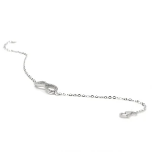 Pulseras Finas | LINEARGENT Pulseras finas de plata diseño infinito con circonitas