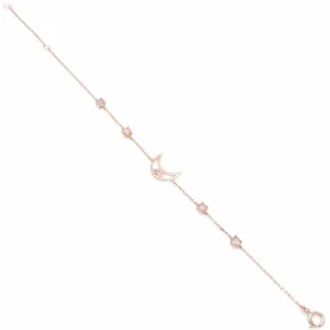 Pulseras Finas | LINEARGENT Pulseras finas de plata diseño luna con bolitas