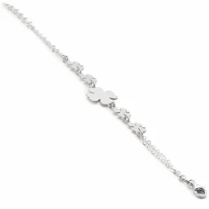 Pulseras Finas | LINEARGENT Pulseras finas de plata diseño múltiple trébol