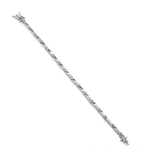 Pulseras Finas | LINEARGENT Pulseras finas de plata diseño múltiples circonitas