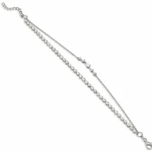 Pulseras Brillantes | Pulseras Finas | LINEARGENT Pulseras finas de plata diseño oval doble