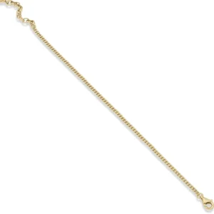 Pulseras Finas | LINEARGENT Pulseras finas de plata dorada diseño cadena