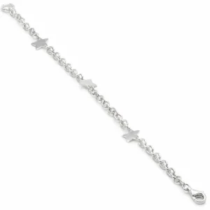 Pulseras Finas | LINEARGENT Pulseras finas de plata lisa diseño múltiple estrella