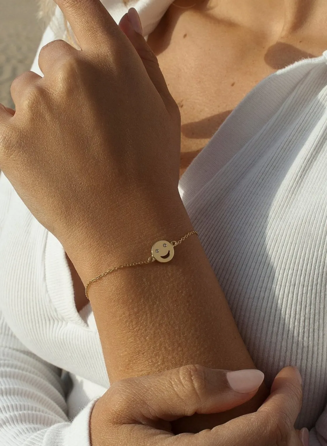 Pulseras Finas | LINEARGENT Pulseras finas de plata lisa diseño smile