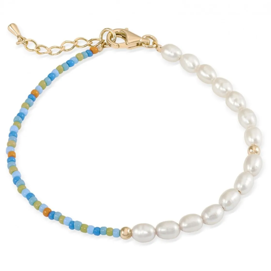 Pulsera De Bolas | Pulseras Perlas | LINEARGENT Pulseras perlas con bolas de colores diseño dividido