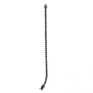 Pulsera Riviere | LINEARGENT Pulseras riviere con circonitas negras en círculos
