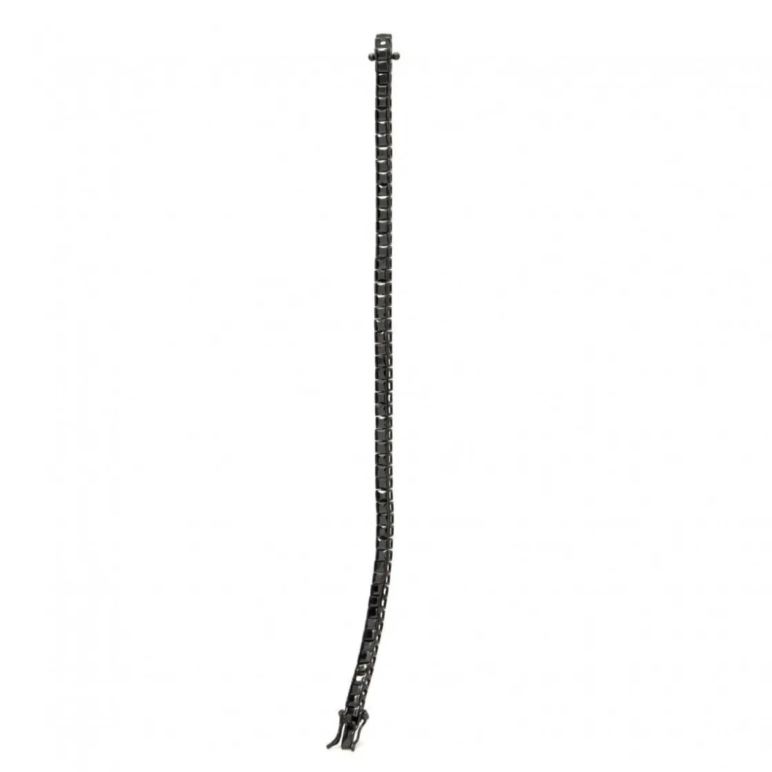 Pulsera Riviere | LINEARGENT Pulseras riviere de plata con circonitas negras
