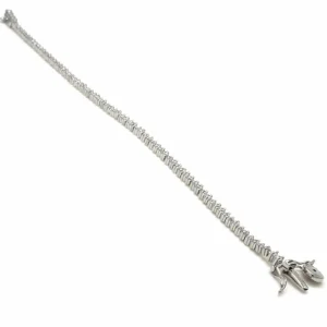 Pulseras Brillantes | Pulsera Riviere | LINEARGENT Pulseras riviere de plata tira de circonitas talla redonda